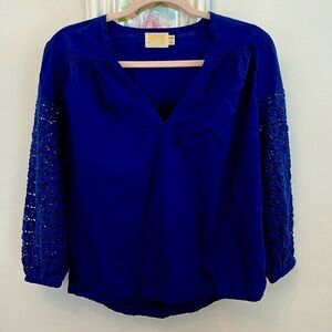 NWT Nation LTD Blue Blouse with Lace Sleeves💙
